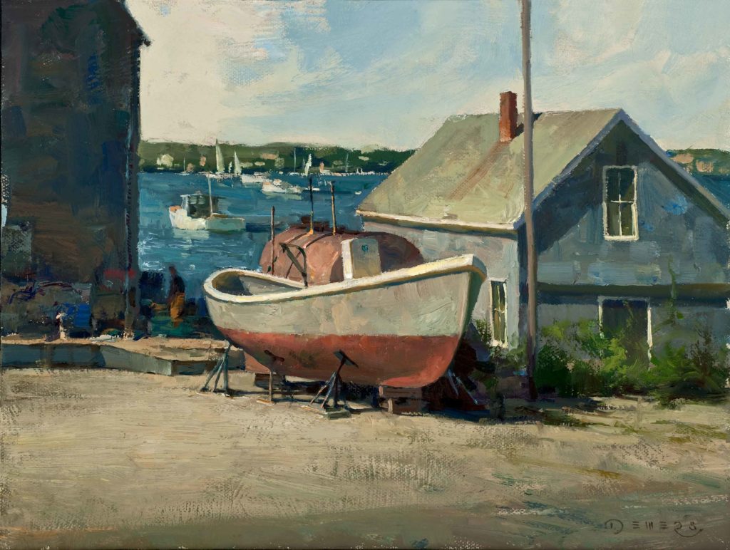Don Demers, "On the Hard," 9 x 12 inches, Oil on mounted linen