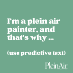 Plein air art humor