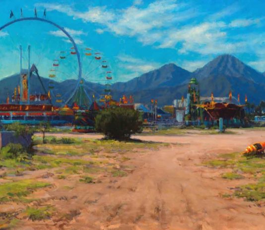 Carl Bretzke, "Rocket Ride," Undated, oil, 24 x 36 in., Private collection, Studio