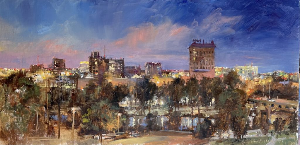 Grand Prize, The Elta Joyce Murphey Award: Christine Lashley, "A Night at the Museum," 12x24, oil