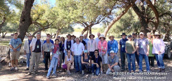 2021 Group Photo Cleere Ranch_esign Plein air art events - Artist Group Photo at the Cleere Ranch