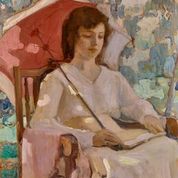 Clarence Hinkle, "Quiet Pose," 1918, oil on canvas