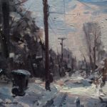 How to paint with white - "Winter in the Alley" by Kyle Buckland
