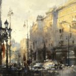 Masterpieces of Immortal Value Watercolor paintings - Chien Chung-Wei, "Moscow at Dusk," 2016, 27 x 36 cm