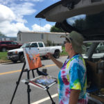 Sarah Baptist, painting en plein air