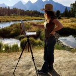 Jane Hunt painting en plein air