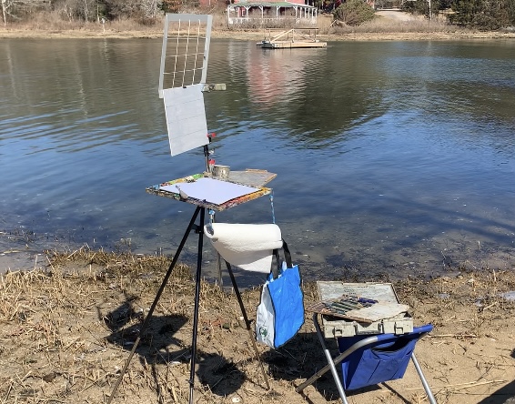 Joseph McGurl’s plein air setup