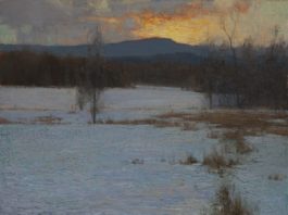 Plein Air Salon - Timothy Cunningham, "All is Bright," oil, 16 x 20 in.