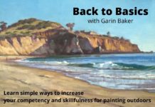 Painting outdoors - "Crystal Cove" by Garin Baker