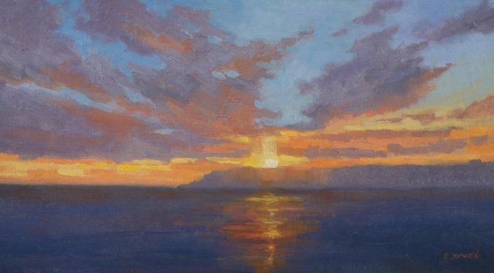 Dealing with art criticism - Ellen Howard, “Going to the Light,” 8 x 16 in.