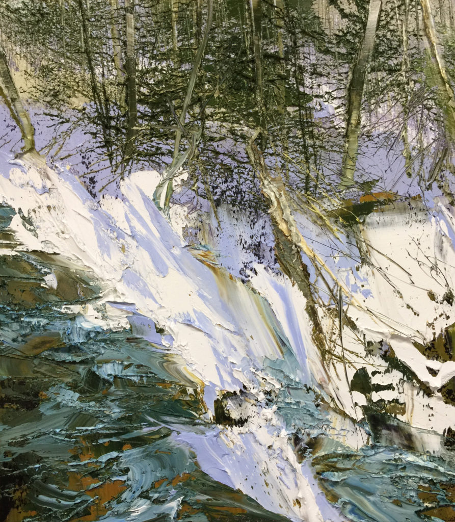 Lynn Boggess, "Winterburn Creek, WV," 2018, oil, 34 x 30 in., private collection, plein air