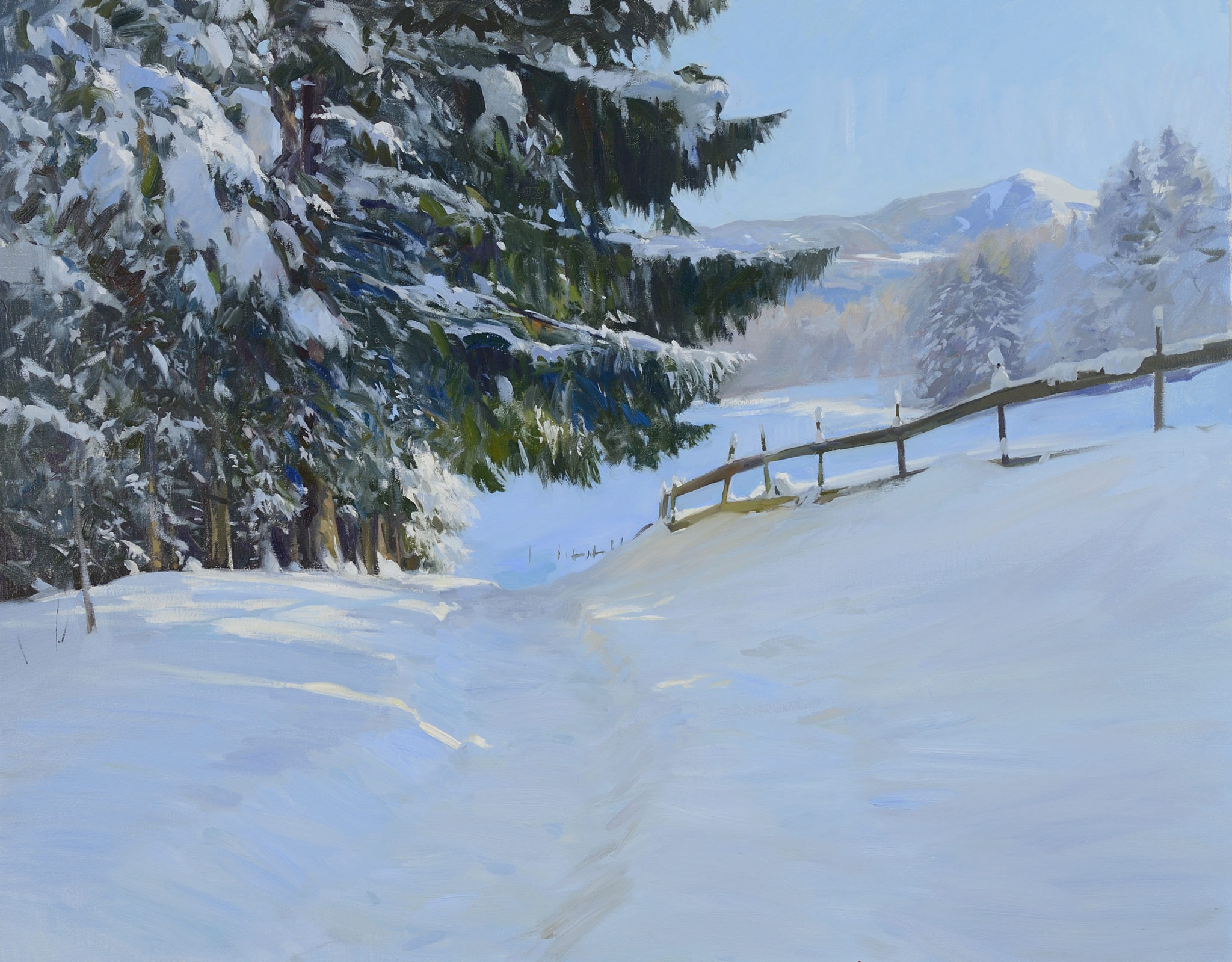 How to paint snow - Marc Dalessio landscape painting