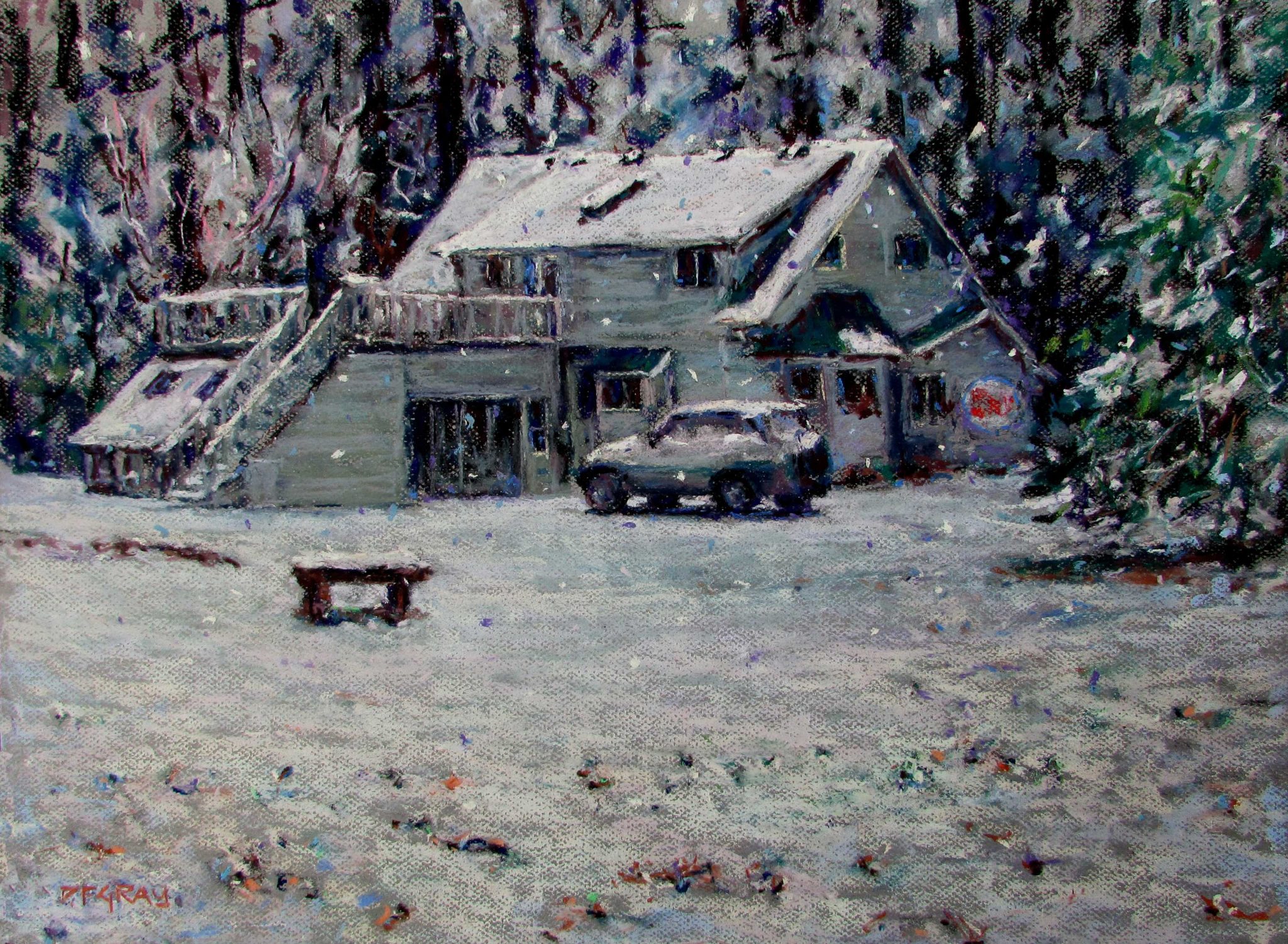 How to paint snow - DF Gray landscape painting
