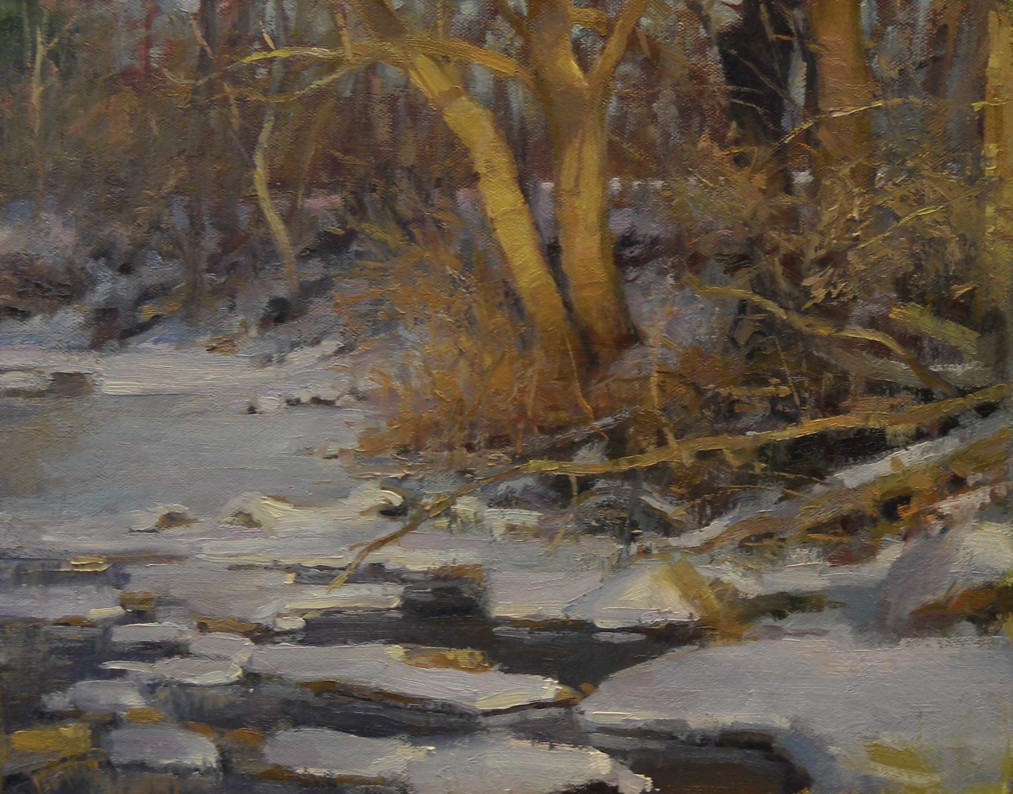 How to paint snow - Chuck Marshall landscape painting