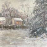 Theresa Grillo Laird, "A Wet Snow," 2019, oil, 12 x 16 in., Available from artist, Plein air