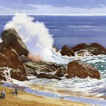 Larry Cannon, “Malibu Thunder” 16 x 20 in., watercolor on paper
