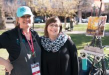 Liz Haywood-Sullivan and Kelly Kane at PACE in Santa Fe