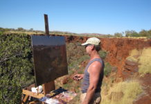 Ken Knight painting en plein air