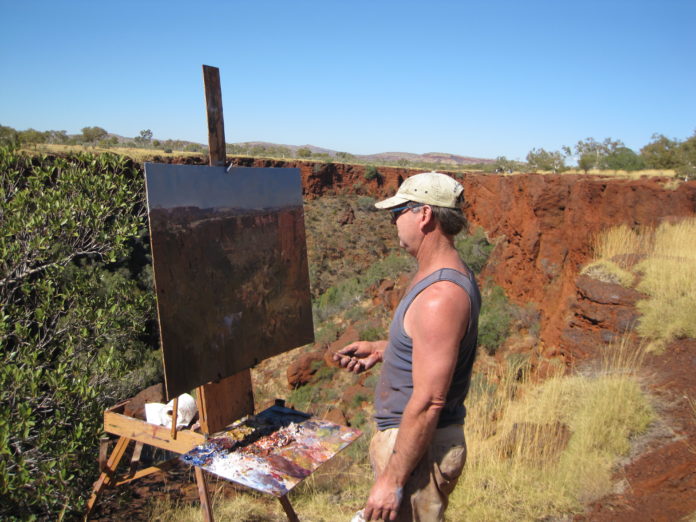 Ken Knight painting en plein air