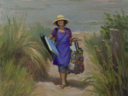 7 Paintings of Plein Air Painters at Work Artist self-portraits