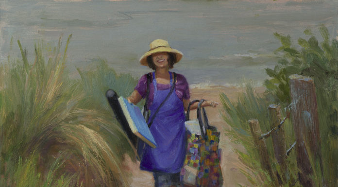 7 Paintings of Plein Air Painters at Work Artist self-portraits