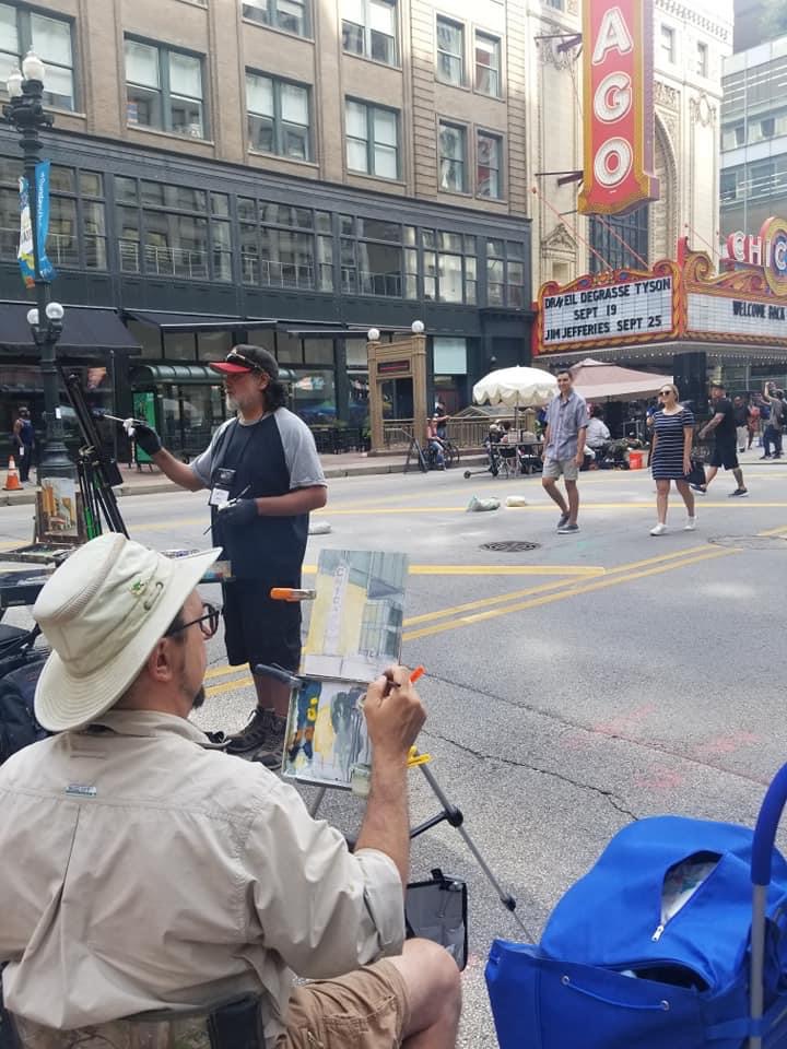 Plein air painting in Chicago