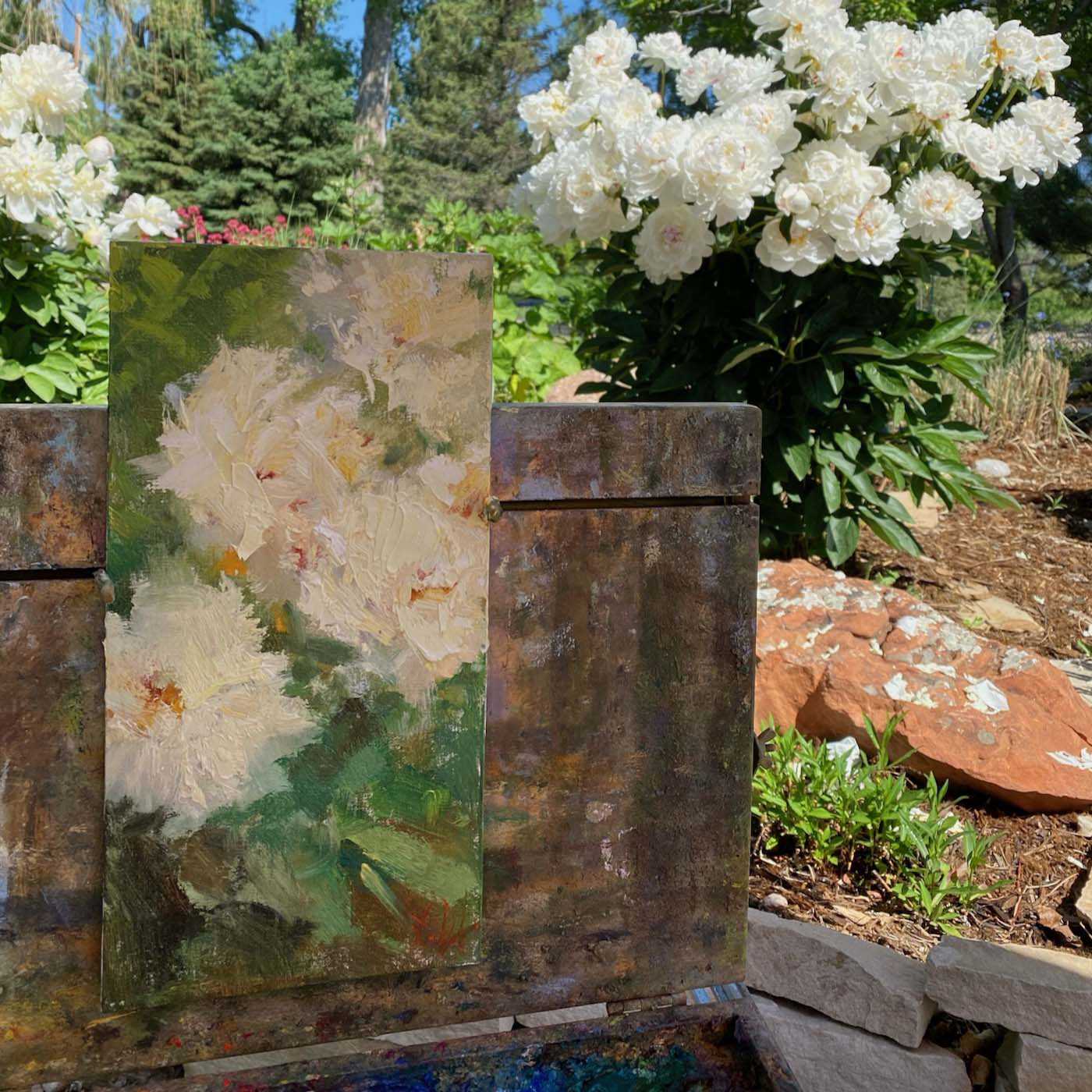 photo of setup shot for plein air painting