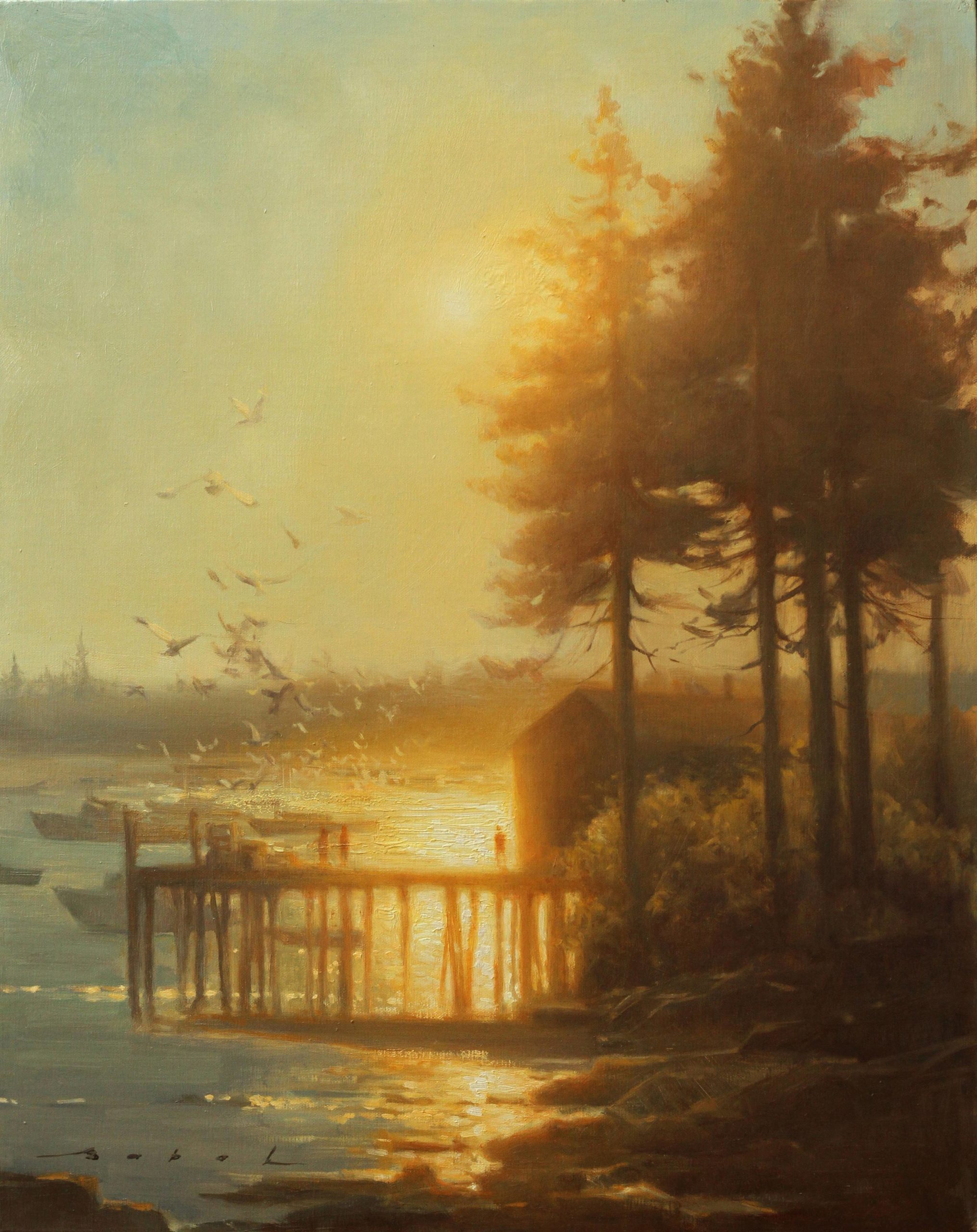 Painting on location - sunrise painting