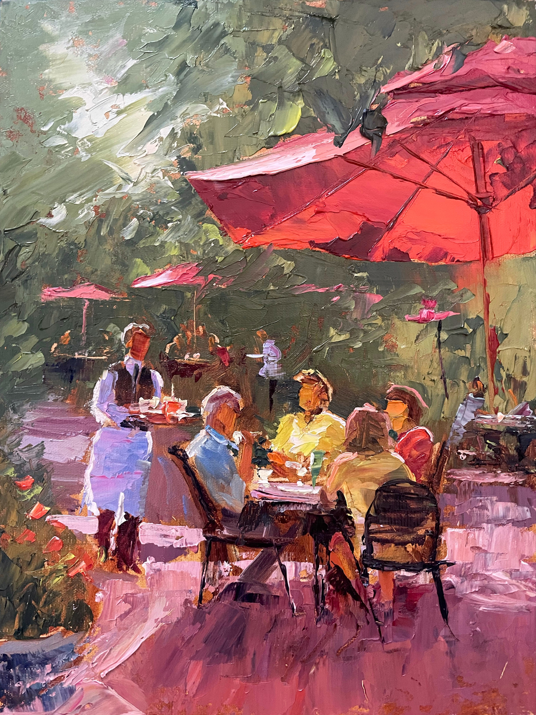 Michele Byrne, "Tea House Reds," 12 x 9 in.