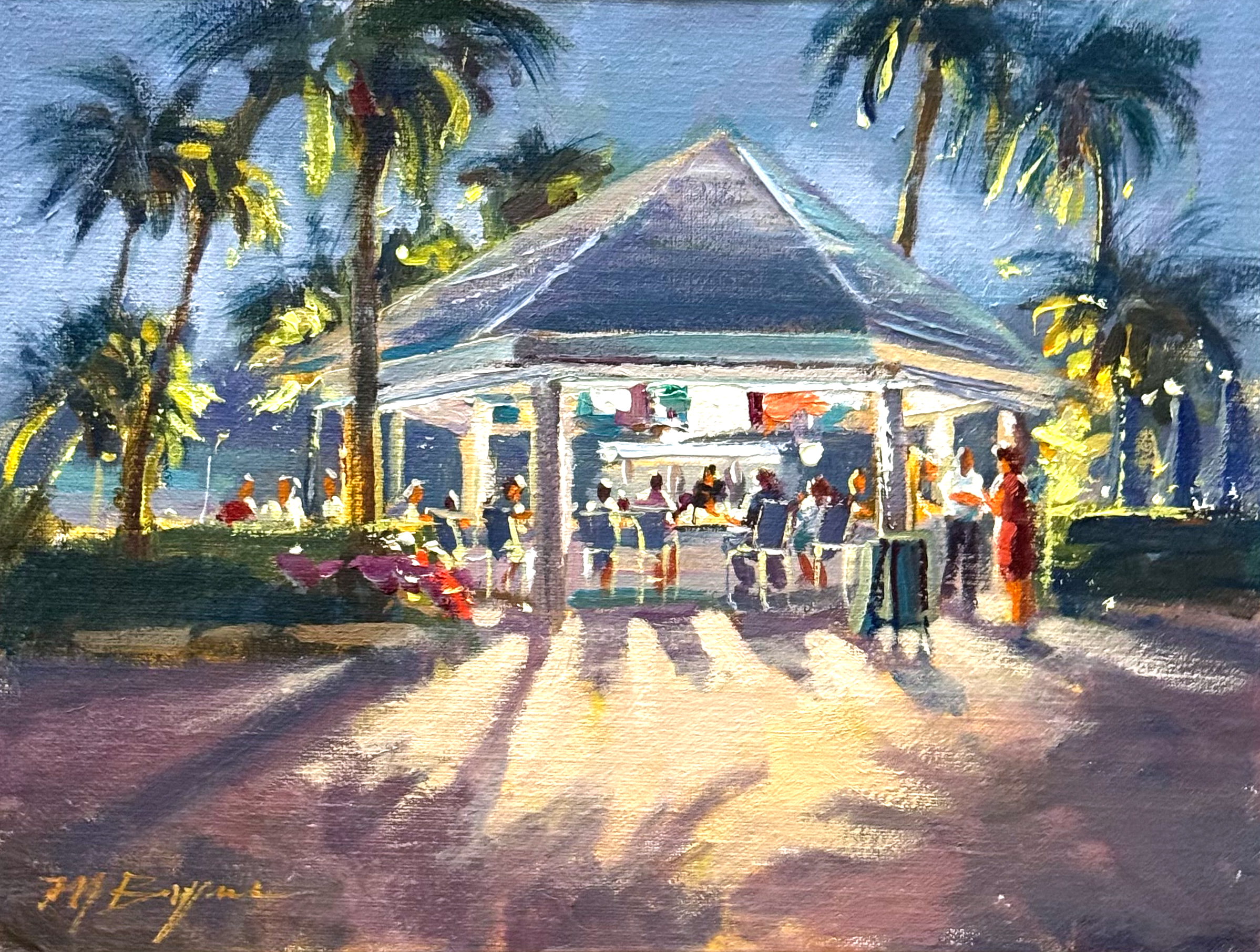Michele Byrne, "Cabana Nights," 9 x 12 in.