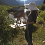 Olena Babak painting on location in Rocky Mountain National Park