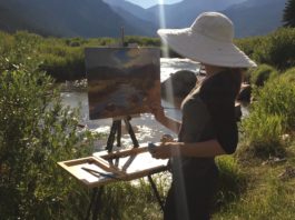 Painting On Location: In Service of the Heart Olena Babak painting on location in Rocky Mountain National Park