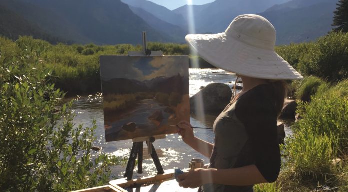 Painting On Location: In Service of the Heart Olena Babak painting on location in Rocky Mountain National Park