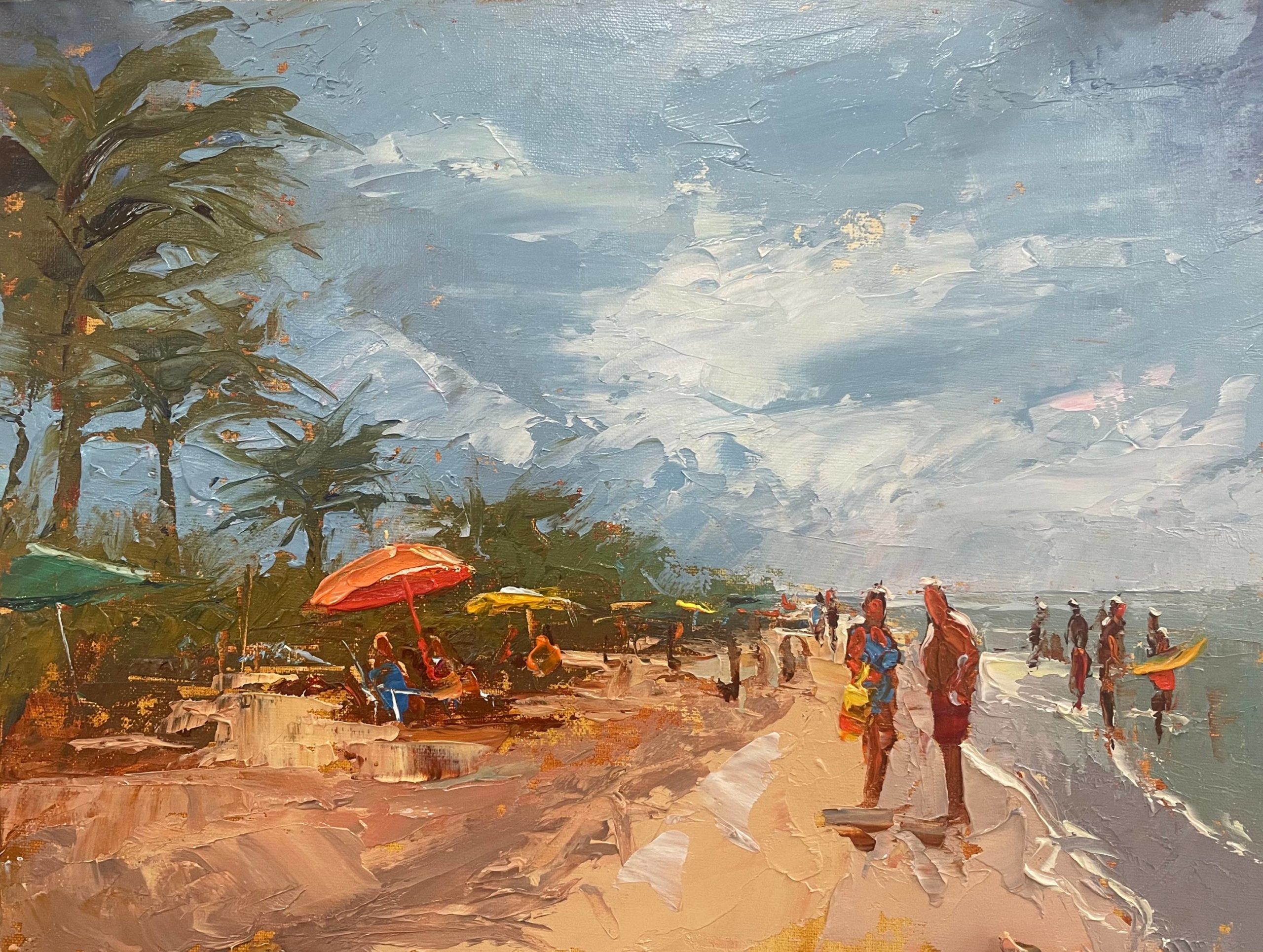 Michele Byrne, "Bonita Beach Afternoon," 2022, oil, 9 x 12 in., Available from artist, Studio from plein air study