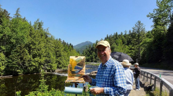Eric Rhoads and friends painting en plein air at a Publisher's Invitational