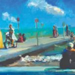 Jill Banks, "Love by the Sea," oil painting