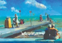 Summertime and the Painting’s Easy Jill Banks, "Love by the Sea," oil painting