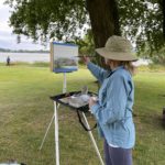 plein air painting in the sun