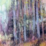 Creative Expression - Richard McKinley, "Tennessee Trees," 2015, pastel over watercolor, 12 x 9 in., private collection, plein air