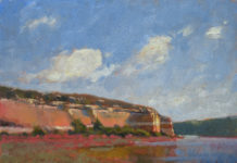 landscape painting - Michael Chesley Johnson, "Early Spring Day," 2019, oil, 11 x 14 in., Studio, Collection of the artist.