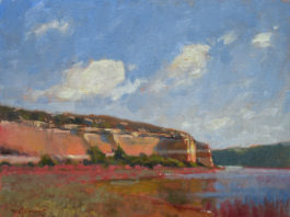 landscape painting - Michael Chesley Johnson, "Early Spring Day," 2019, oil, 11 x 14 in., Studio, Collection of the artist.