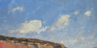 landscape painting - Michael Chesley Johnson, "Early Spring Day," 2019, oil, 11 x 14 in., Studio, Collection of the artist.