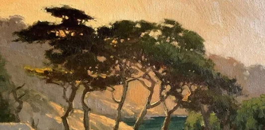 Painting landscapes - "Summer Sun at Bluefish Cove, Pt Lobos" by Brian Blood