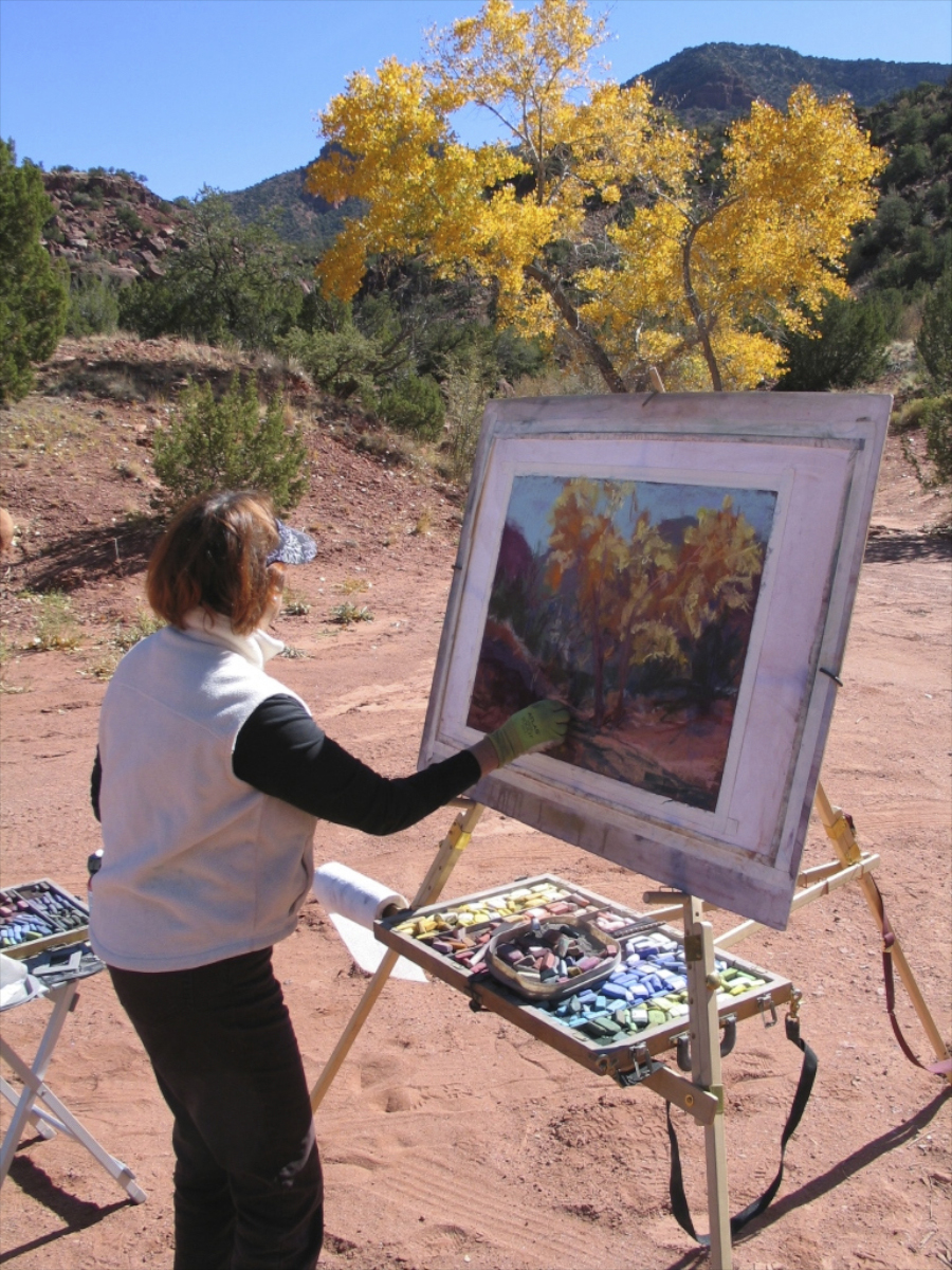Pastel landscape painter Molly Lipsher, en plein air
