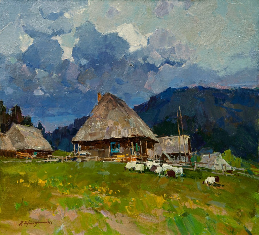 Aleksander Kryushyn, "Lost World," oil, 23.5 x 25.5 in.