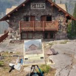Plein air painting at Sperry Chalet artist residency