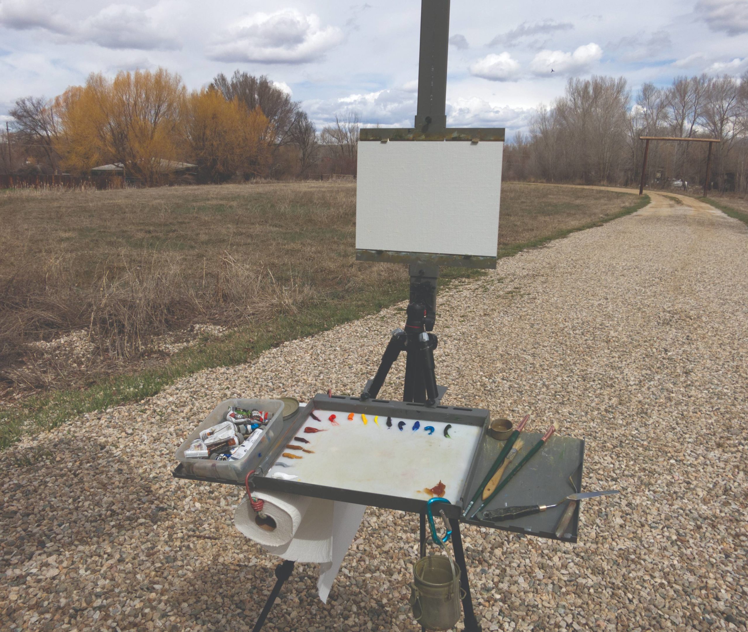 Landscape painting tutorial, step 1