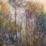 Landscape painting tutorial - Richard McKinley, "Pacific Sentinels," 2019, pastel over watercolor, 15x 10 in., Collection the artist, Plein air