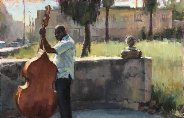 How to Create a Great Painting From an Imperfect Photo Reference Painting from a photo reference - Shelby Keefe, "Solista del Sol," oil