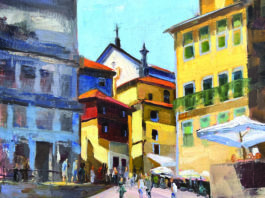 7 City Sights Oil paintings of city scenes